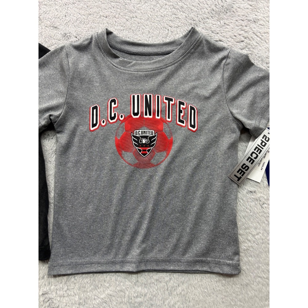 MLS DC United Toddler T-Shirt Set 2-Pack Black Gray 2T Soccer Fan Gear NEW - Picture 2 of 5